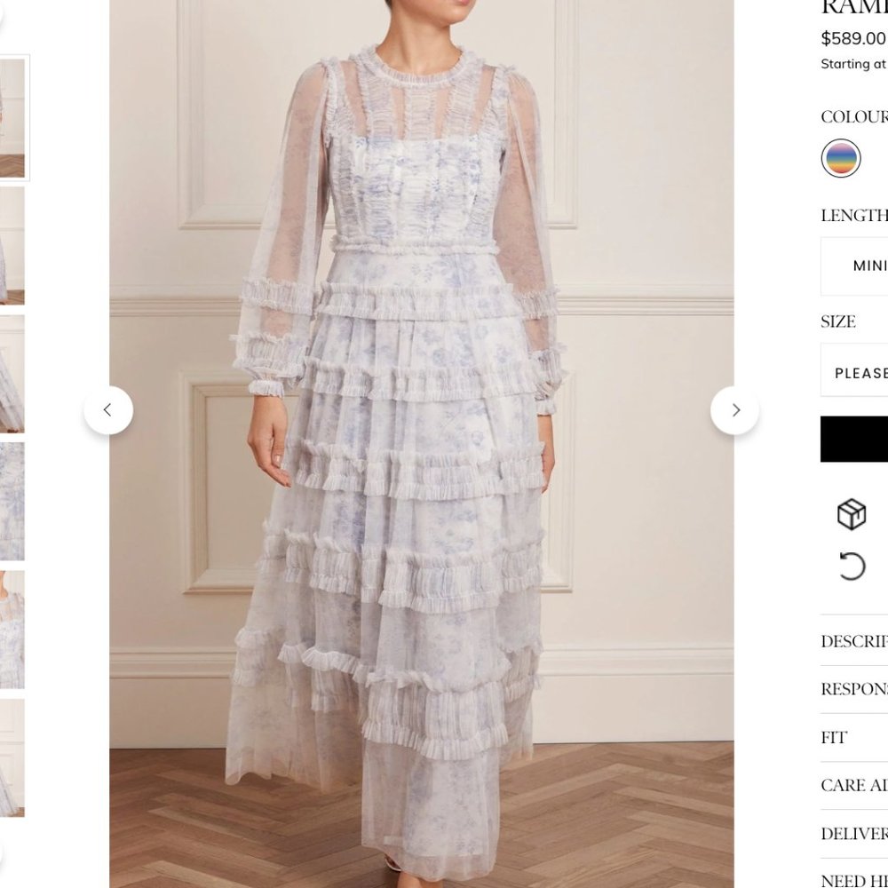 Needle & Thread Rambling Roses Ballerina Dress